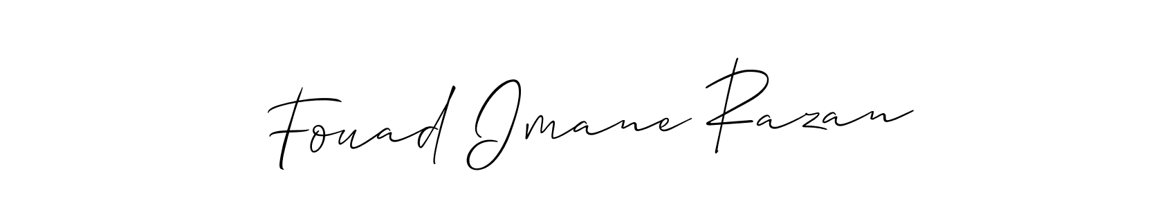 Make a short Fouad Imane Razan signature style. Manage your documents anywhere anytime using Allison_Script. Create and add eSignatures, submit forms, share and send files easily. Fouad Imane Razan signature style 2 images and pictures png
