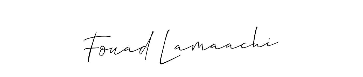 How to make Fouad Lamaachi name signature. Use Allison_Script style for creating short signs online. This is the latest handwritten sign. Fouad Lamaachi signature style 2 images and pictures png