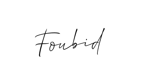 if you are searching for the best signature style for your name Foubid. so please give up your signature search. here we have designed multiple signature styles  using Allison_Script. Foubid signature style 2 images and pictures png