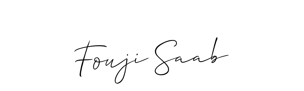 The best way (Allison_Script) to make a short signature is to pick only two or three words in your name. The name Fouji Saab include a total of six letters. For converting this name. Fouji Saab signature style 2 images and pictures png