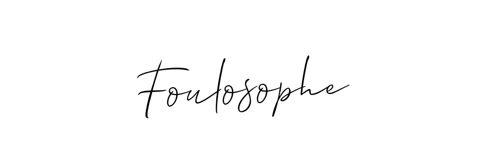 How to make Foulosophe name signature. Use Allison_Script style for creating short signs online. This is the latest handwritten sign. Foulosophe signature style 2 images and pictures png