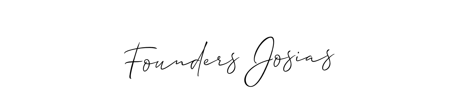 Create a beautiful signature design for name Founders Josias. With this signature (Allison_Script) fonts, you can make a handwritten signature for free. Founders Josias signature style 2 images and pictures png