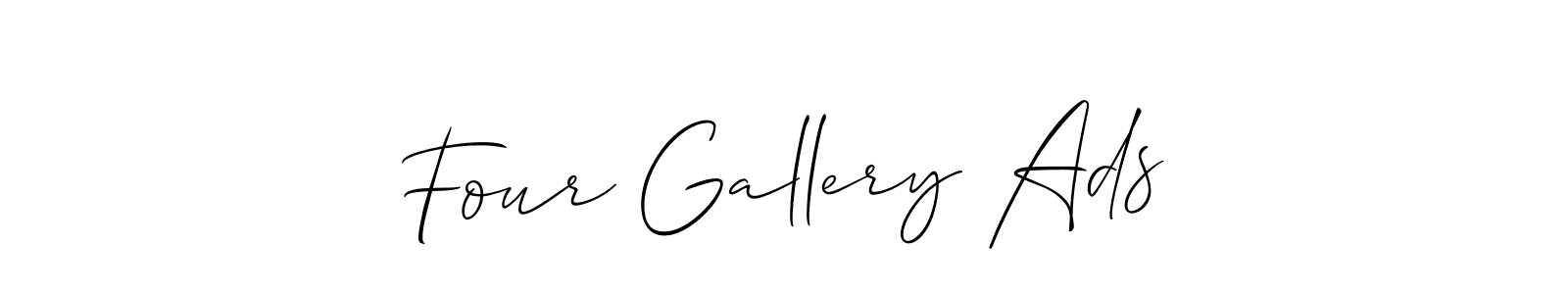 Also You can easily find your signature by using the search form. We will create Four Gallery Ads name handwritten signature images for you free of cost using Allison_Script sign style. Four Gallery Ads signature style 2 images and pictures png