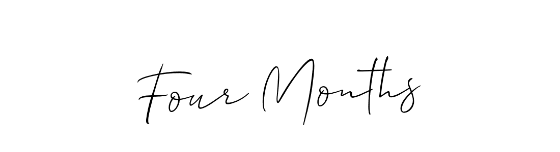 Four Months stylish signature style. Best Handwritten Sign (Allison_Script) for my name. Handwritten Signature Collection Ideas for my name Four Months. Four Months signature style 2 images and pictures png