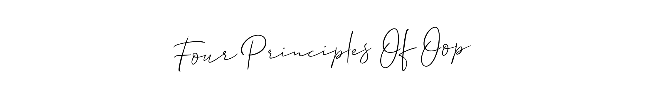 It looks lik you need a new signature style for name Four Principles Of Oop. Design unique handwritten (Allison_Script) signature with our free signature maker in just a few clicks. Four Principles Of Oop signature style 2 images and pictures png