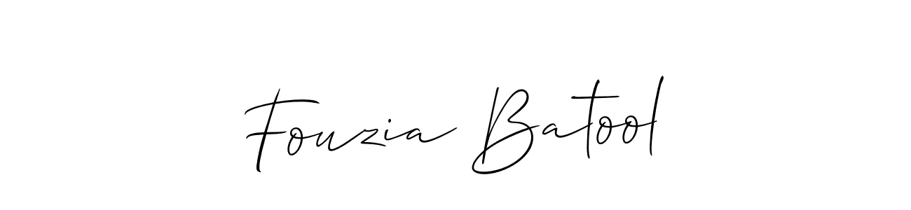 Similarly Allison_Script is the best handwritten signature design. Signature creator online .You can use it as an online autograph creator for name Fouzia Batool. Fouzia Batool signature style 2 images and pictures png