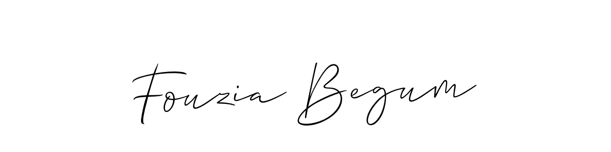 Make a beautiful signature design for name Fouzia Begum. With this signature (Allison_Script) style, you can create a handwritten signature for free. Fouzia Begum signature style 2 images and pictures png