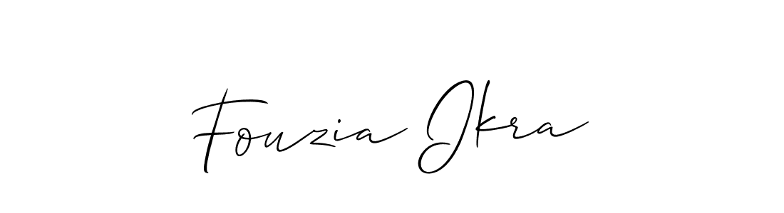 Also You can easily find your signature by using the search form. We will create Fouzia Ikra name handwritten signature images for you free of cost using Allison_Script sign style. Fouzia Ikra signature style 2 images and pictures png