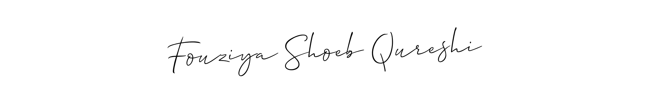 How to make Fouziya Shoeb Qureshi signature? Allison_Script is a professional autograph style. Create handwritten signature for Fouziya Shoeb Qureshi name. Fouziya Shoeb Qureshi signature style 2 images and pictures png