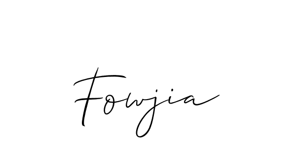 How to make Fowjia name signature. Use Allison_Script style for creating short signs online. This is the latest handwritten sign. Fowjia signature style 2 images and pictures png