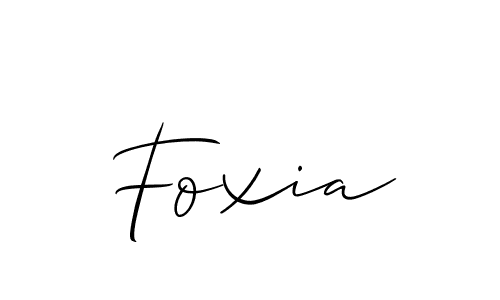 Allison_Script is a professional signature style that is perfect for those who want to add a touch of class to their signature. It is also a great choice for those who want to make their signature more unique. Get Foxia name to fancy signature for free. Foxia signature style 2 images and pictures png