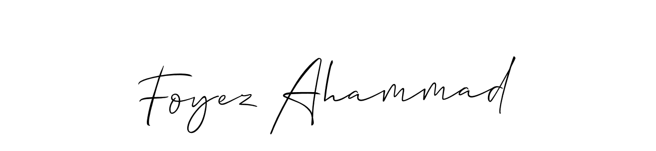 Make a beautiful signature design for name Foyez Ahammad. With this signature (Allison_Script) style, you can create a handwritten signature for free. Foyez Ahammad signature style 2 images and pictures png