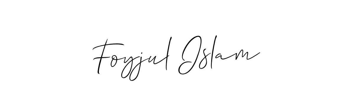 Allison_Script is a professional signature style that is perfect for those who want to add a touch of class to their signature. It is also a great choice for those who want to make their signature more unique. Get Foyjul Islam name to fancy signature for free. Foyjul Islam signature style 2 images and pictures png