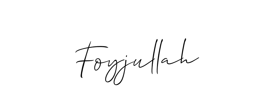 Design your own signature with our free online signature maker. With this signature software, you can create a handwritten (Allison_Script) signature for name Foyjullah. Foyjullah signature style 2 images and pictures png