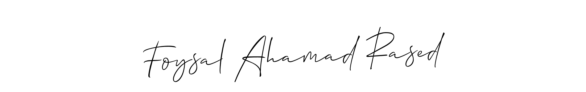 Allison_Script is a professional signature style that is perfect for those who want to add a touch of class to their signature. It is also a great choice for those who want to make their signature more unique. Get Foysal Ahamad Rased name to fancy signature for free. Foysal Ahamad Rased signature style 2 images and pictures png