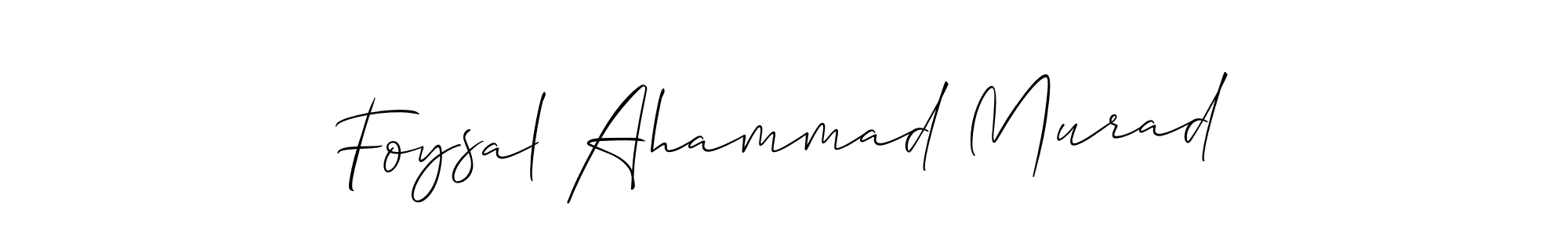 Allison_Script is a professional signature style that is perfect for those who want to add a touch of class to their signature. It is also a great choice for those who want to make their signature more unique. Get Foysal Ahammad Murad name to fancy signature for free. Foysal Ahammad Murad signature style 2 images and pictures png
