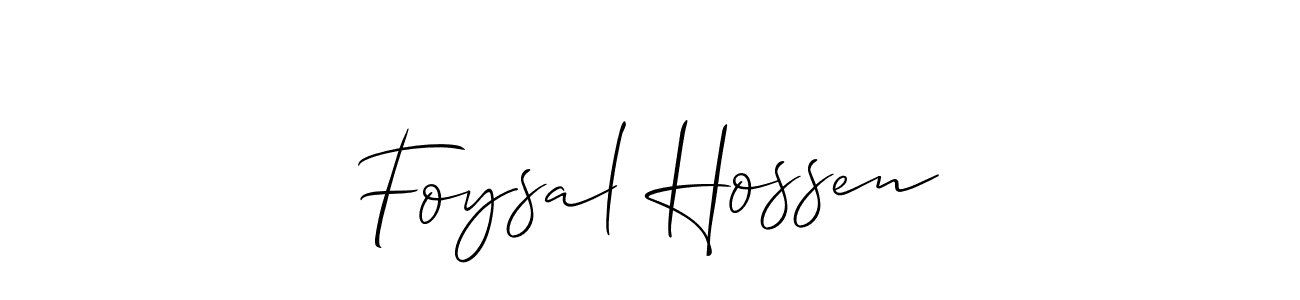 Also You can easily find your signature by using the search form. We will create Foysal Hossen name handwritten signature images for you free of cost using Allison_Script sign style. Foysal Hossen signature style 2 images and pictures png