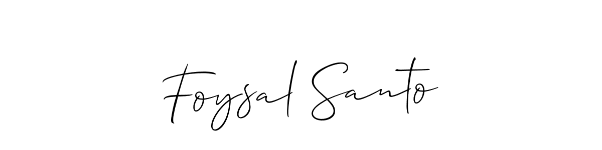 Create a beautiful signature design for name Foysal Santo. With this signature (Allison_Script) fonts, you can make a handwritten signature for free. Foysal Santo signature style 2 images and pictures png