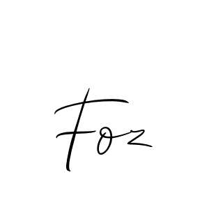 Also You can easily find your signature by using the search form. We will create Foz name handwritten signature images for you free of cost using Allison_Script sign style. Foz signature style 2 images and pictures png