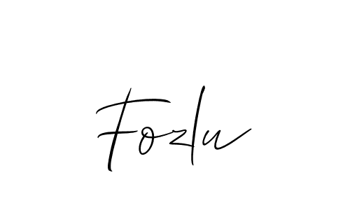 Allison_Script is a professional signature style that is perfect for those who want to add a touch of class to their signature. It is also a great choice for those who want to make their signature more unique. Get Fozlu name to fancy signature for free. Fozlu signature style 2 images and pictures png
