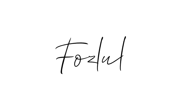 How to Draw Fozlul signature style? Allison_Script is a latest design signature styles for name Fozlul. Fozlul signature style 2 images and pictures png