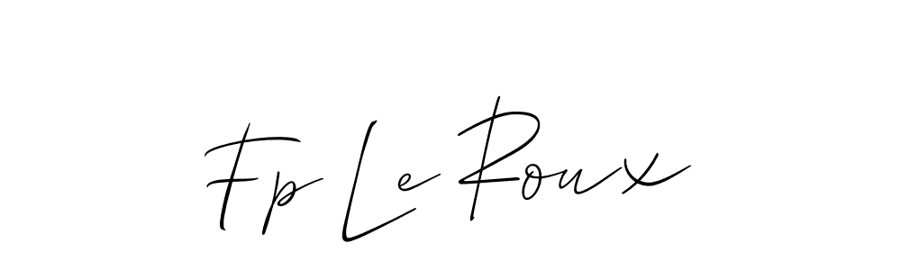 Design your own signature with our free online signature maker. With this signature software, you can create a handwritten (Allison_Script) signature for name Fp Le Roux. Fp Le Roux signature style 2 images and pictures png