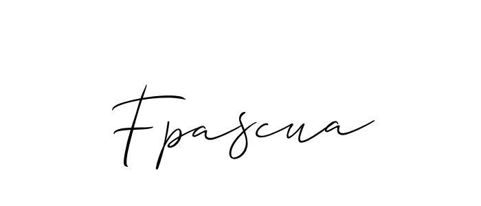 Create a beautiful signature design for name Fpascua. With this signature (Allison_Script) fonts, you can make a handwritten signature for free. Fpascua signature style 2 images and pictures png