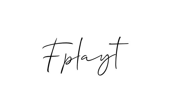 Make a beautiful signature design for name Fplayt. With this signature (Allison_Script) style, you can create a handwritten signature for free. Fplayt signature style 2 images and pictures png