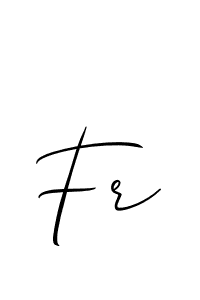 You should practise on your own different ways (Allison_Script) to write your name (Fr) in signature. don't let someone else do it for you. Fr signature style 2 images and pictures png