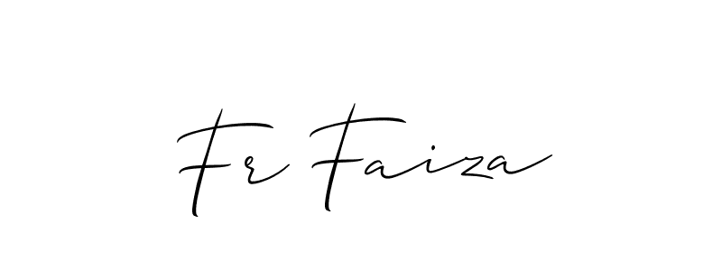 How to make Fr Faiza signature? Allison_Script is a professional autograph style. Create handwritten signature for Fr Faiza name. Fr Faiza signature style 2 images and pictures png