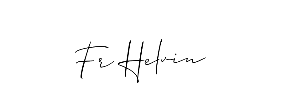 Create a beautiful signature design for name Fr Helvin. With this signature (Allison_Script) fonts, you can make a handwritten signature for free. Fr Helvin signature style 2 images and pictures png