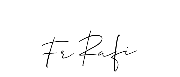 Use a signature maker to create a handwritten signature online. With this signature software, you can design (Allison_Script) your own signature for name Fr Rafi. Fr Rafi signature style 2 images and pictures png