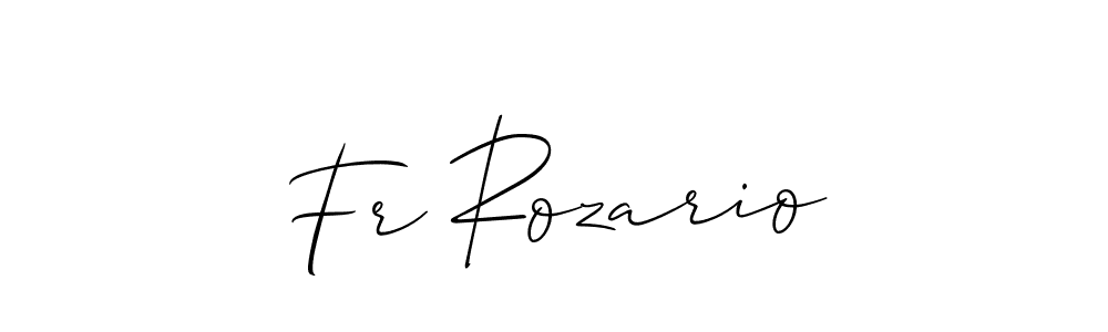 Create a beautiful signature design for name Fr Rozario. With this signature (Allison_Script) fonts, you can make a handwritten signature for free. Fr Rozario signature style 2 images and pictures png