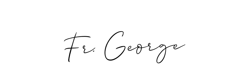 Allison_Script is a professional signature style that is perfect for those who want to add a touch of class to their signature. It is also a great choice for those who want to make their signature more unique. Get Fr. George name to fancy signature for free. Fr. George signature style 2 images and pictures png