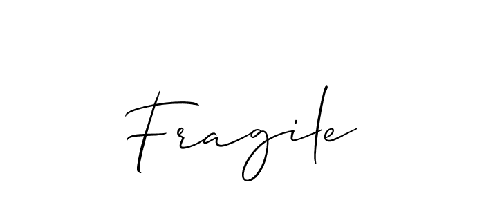 How to make Fragile signature? Allison_Script is a professional autograph style. Create handwritten signature for Fragile name. Fragile signature style 2 images and pictures png