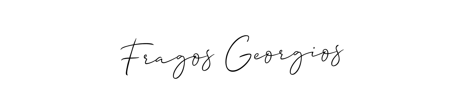 Create a beautiful signature design for name Fragos Georgios. With this signature (Allison_Script) fonts, you can make a handwritten signature for free. Fragos Georgios signature style 2 images and pictures png