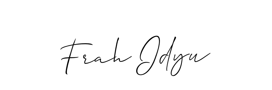 See photos of Frah Idyu official signature by Spectra . Check more albums & portfolios. Read reviews & check more about Allison_Script font. Frah Idyu signature style 2 images and pictures png