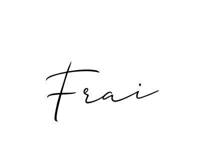 Also You can easily find your signature by using the search form. We will create Frai name handwritten signature images for you free of cost using Allison_Script sign style. Frai signature style 2 images and pictures png