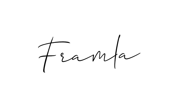 Framla stylish signature style. Best Handwritten Sign (Allison_Script) for my name. Handwritten Signature Collection Ideas for my name Framla. Framla signature style 2 images and pictures png