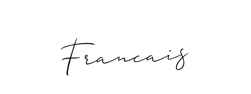Create a beautiful signature design for name Francais. With this signature (Allison_Script) fonts, you can make a handwritten signature for free. Francais signature style 2 images and pictures png