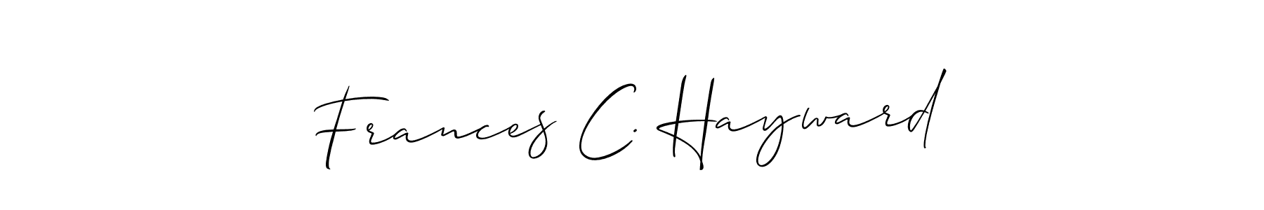 Make a beautiful signature design for name Frances C. Hayward. With this signature (Allison_Script) style, you can create a handwritten signature for free. Frances C. Hayward signature style 2 images and pictures png