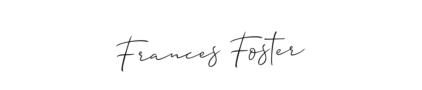 Create a beautiful signature design for name Frances Foster. With this signature (Allison_Script) fonts, you can make a handwritten signature for free. Frances Foster signature style 2 images and pictures png