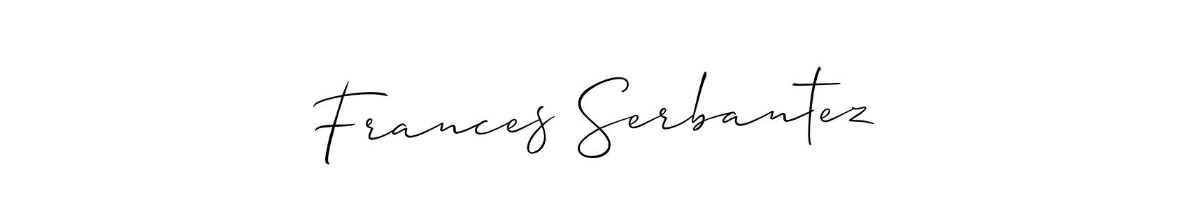 How to Draw Frances Serbantez signature style? Allison_Script is a latest design signature styles for name Frances Serbantez. Frances Serbantez signature style 2 images and pictures png