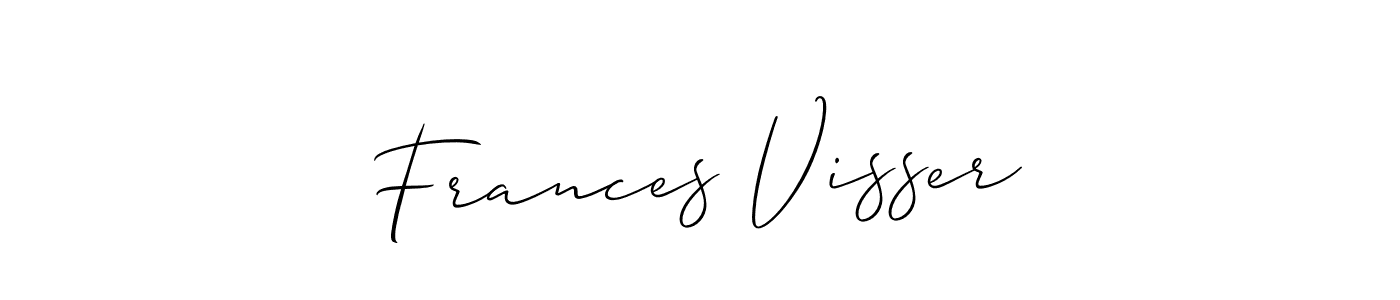 Also we have Frances Visser name is the best signature style. Create professional handwritten signature collection using Allison_Script autograph style. Frances Visser signature style 2 images and pictures png