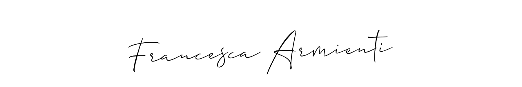 It looks lik you need a new signature style for name Francesca Armienti. Design unique handwritten (Allison_Script) signature with our free signature maker in just a few clicks. Francesca Armienti signature style 2 images and pictures png