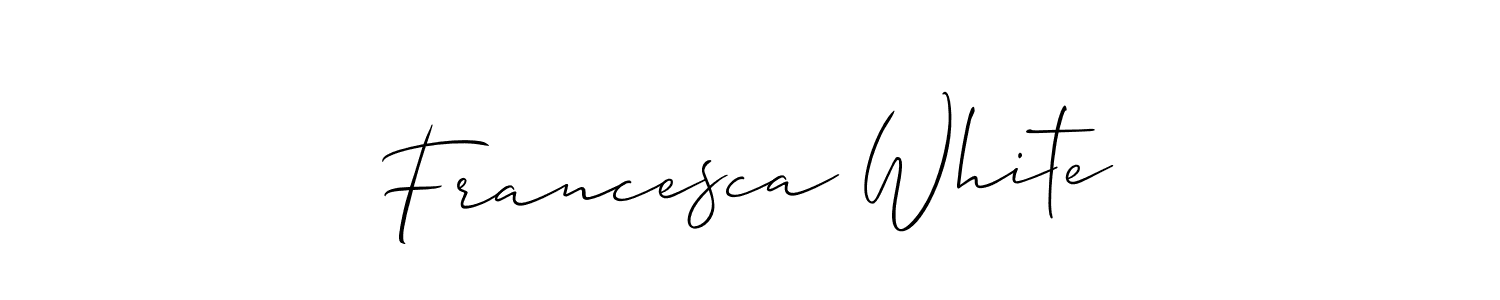 Best and Professional Signature Style for Francesca White. Allison_Script Best Signature Style Collection. Francesca White signature style 2 images and pictures png