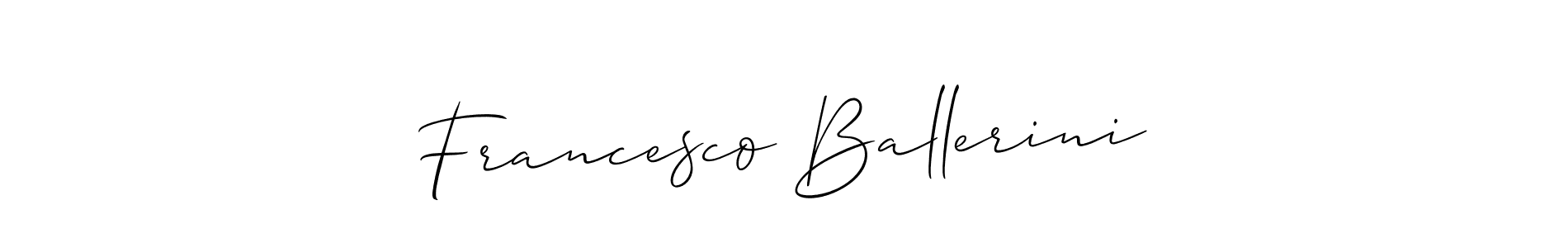 The best way (Allison_Script) to make a short signature is to pick only two or three words in your name. The name Francesco Ballerini include a total of six letters. For converting this name. Francesco Ballerini signature style 2 images and pictures png