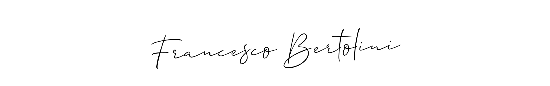 Make a beautiful signature design for name Francesco Bertolini. With this signature (Allison_Script) style, you can create a handwritten signature for free. Francesco Bertolini signature style 2 images and pictures png