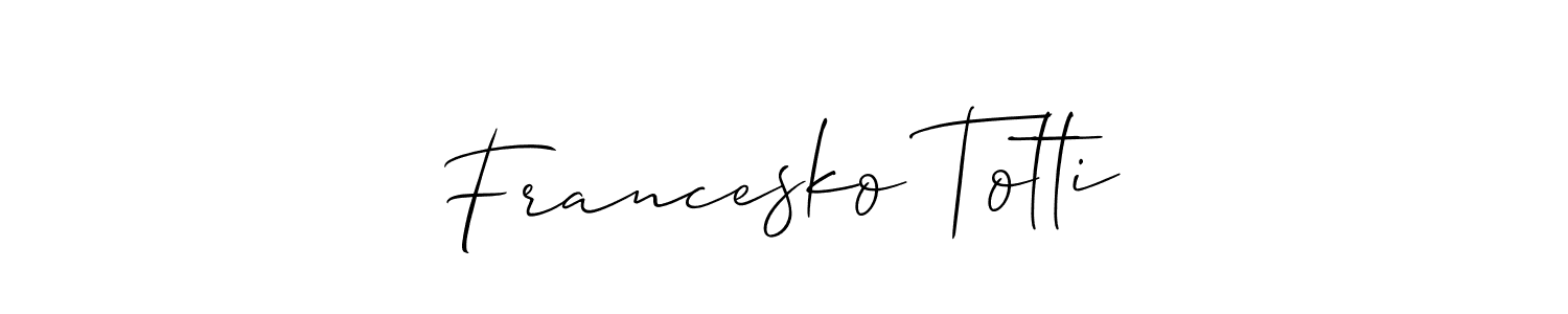 The best way (Allison_Script) to make a short signature is to pick only two or three words in your name. The name Francesko Totti include a total of six letters. For converting this name. Francesko Totti signature style 2 images and pictures png