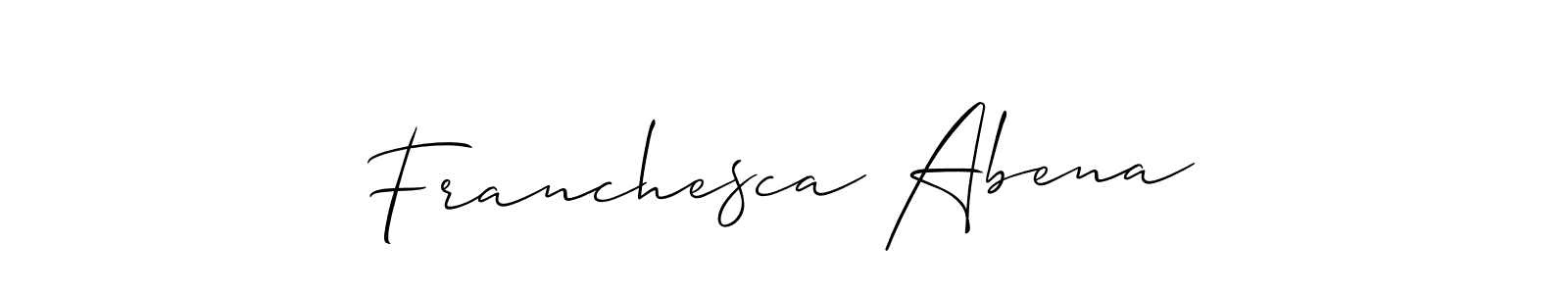 if you are searching for the best signature style for your name Franchesca Abena. so please give up your signature search. here we have designed multiple signature styles  using Allison_Script. Franchesca Abena signature style 2 images and pictures png